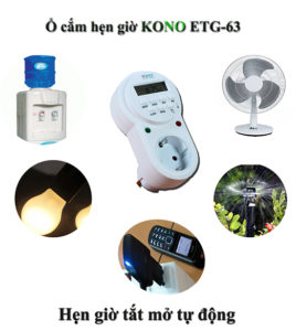 Ứng dụng ổ cắm hẹn giờ tự động KONO KN-ETG63